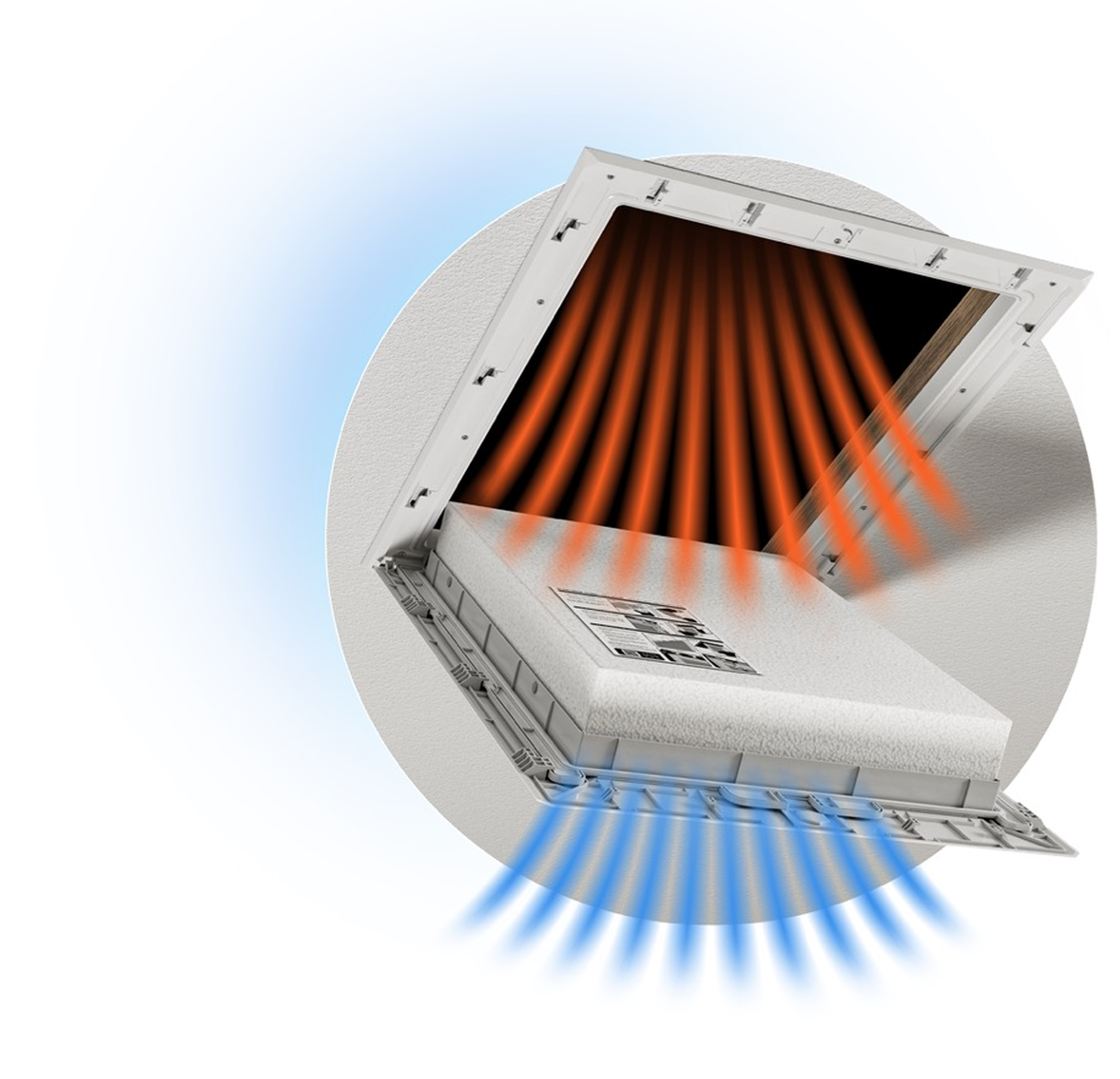 GL250 loft access door tested under positive and negative pressure