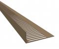 Brown, continuous soffit vent strip