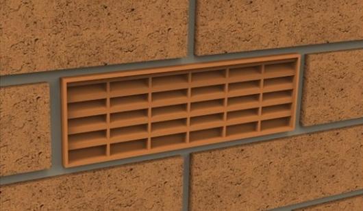 Manthorpe terracotta airbrick installed in brickwork