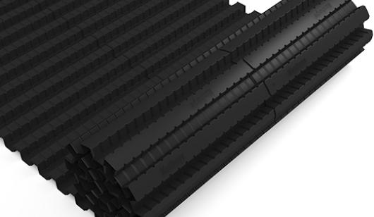 Black, roll-out rafter tray 