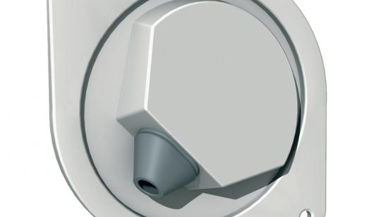 White, convex design single exit radiator pipe seal with rubber grommet