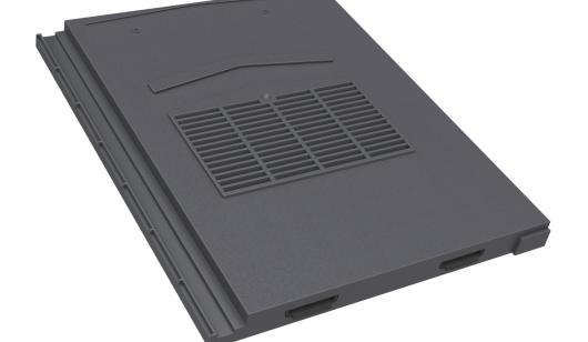 Flat Edge Tile Vent in Grey