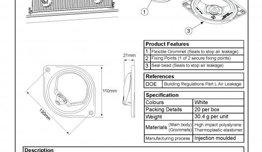GRS-SE Single Radiator Pipe Guide & Seal Datasheet