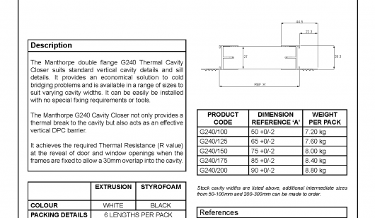 G240 Double Flange Datasheet