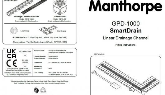 GPD-1000 Smart Drain (Linear Drainage Channel) Fitting Instructions