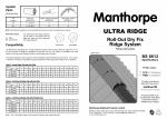 Fittings instructions for the ULTRA Ridge Roll-Out Dry Fix Ridge System